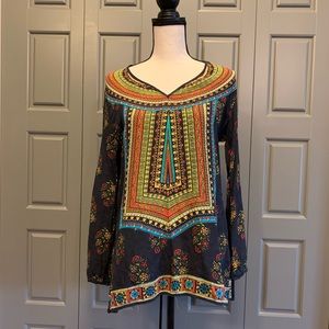 Tolani Silk Boho Printed Tunic